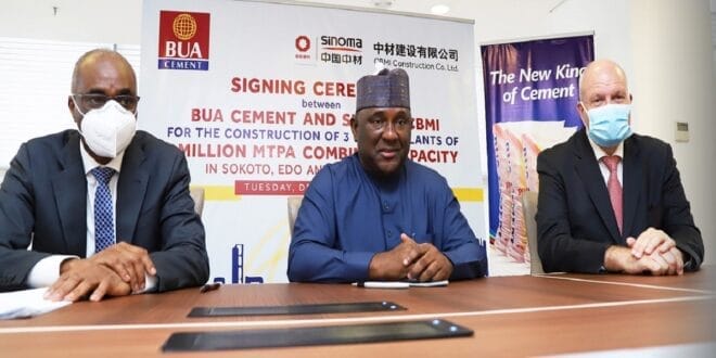 BUA to Construct 3 Cement Plans of 9mmtpa in Sokoto, Edo, Adamawa 1 BUA to Construct 3 Cement Plans of 9mmtpa in Sokoto, Edo, Adamawa
