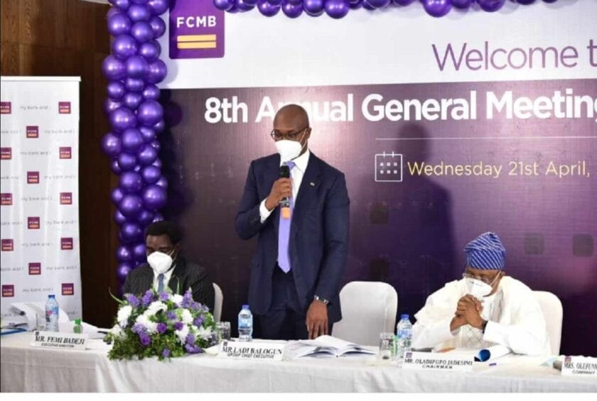 Shareholders Applaud FCMB, Approve Dividend of N2.97bn at AGM Shareholders Applaud FCMB, Approve Dividend of N2.97bn at AGM