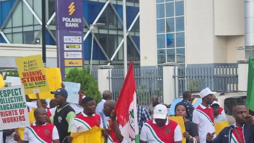 NUBIFE Pickets Polaris Bank for Unjust Disengagements, Violation of Labour Laws NUBIFE Pickets Polaris Bank for Unjust Disengagements, Violation of Labour Laws