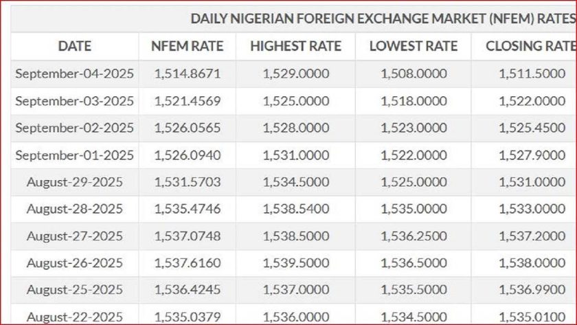 Naira Touched N1,508 as Market Sees More than Enough FX Supply Naira Touched N1,508 as Market Sees More than Enough FX Supply