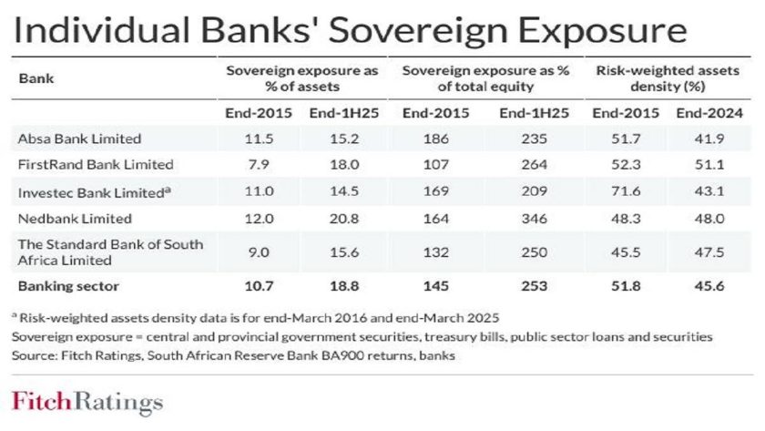 South African Banks’ Sovereign Exposure Grows Amidst Weak Lending